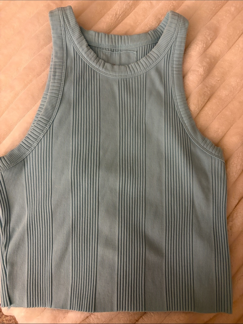 aerie Blue Ribbed Tank Top